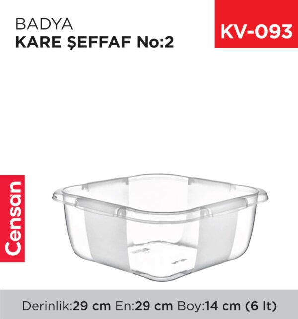 BADYA KARE ŞEFFAF NO:2 (6 LT) (E-165)