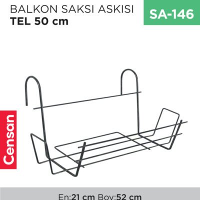 BALKON SAKSI ASKISI TEL 50 CM