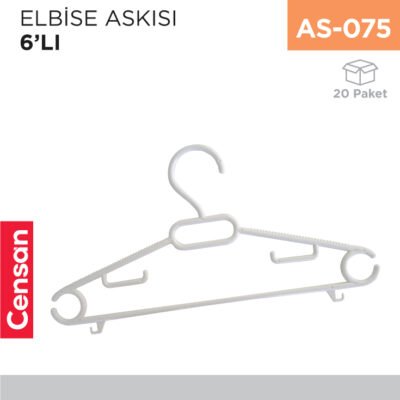 ELBİSE ASKISI ORKİDE-PAPATYA 6LI