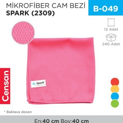 MİKROFİBER CAM BEZİ SPARK 40*40 CM (2309)