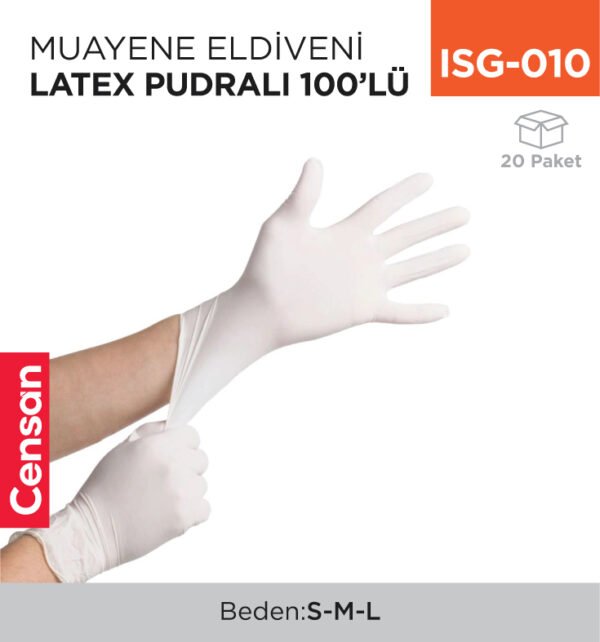 MUAYENE ELDİVENİ LATEKS PUDRALI 100LÜ